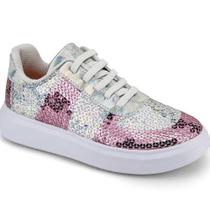 Tênis Infantil Bibi Glam com Paetês e Cadarço Elástico Tênis Infantil Bibi Glam com Paetês e Cadarço Elástico