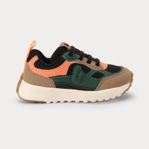 Tênis Infantil Bibi Jogging Bege com Verde Tênis Infantil Bibi Jogging Bege com Verde