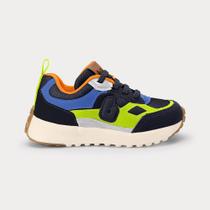 Tênis Infantil Bibi Jogging Kids Azul com Verde Tênis Infantil Bibi Jogging Kids Azul com Verde