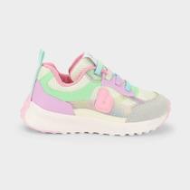 Tênis Infantil Bibi Jogging Kids Rosa com Verde Tênis Infantil Bibi Jogging Kids Rosa com Verde