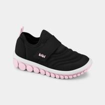 Tênis Infantil Bibi Roller 2.0 Preto e Rosa com Tira 1155233