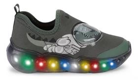 Tênis Infantil Bibi Roller Estampa Dinossauro Com Led