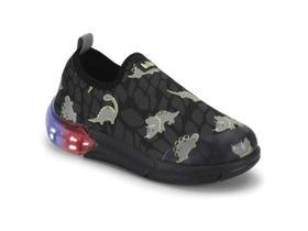 Tênis Infantil BIBI Space Luz Led Colorido Estampado Dinossauro Masculino