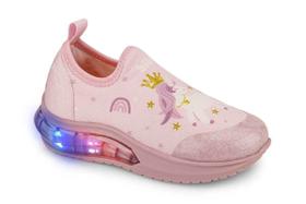 Tênis Infantil BIBI Space Wave Luz Led Colorido Estampado Unicórnio Feminino