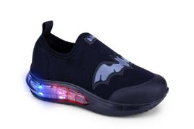 Tênis Infantil BIBI Space Wave Luz Led Colorido Morcego Batman Masculino