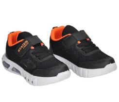 Tenis infantil botinho led calce facil para escola st601