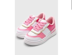 Tenis Infantil Branco/Pink/Rosa/Amarelo , Molekinha