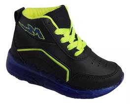 Tênis Infantil C/Rodinha Cano Alto Estilo Botinha Extra Diversão Simulando Patins