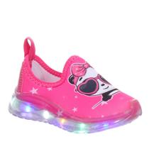 Tenis Infantil Calce Fácil de criança Feminino Luzinha Led Pink Ursinho