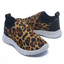 Tênis Infantil Calce Facil Leve Confortável Estampa Onça Tênis Infantil Calce Facil Leve Confortável Estampa Onça