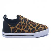 Tênis Infantil Calce Facil Leve Confortável Facheta Estampa Marrom Onça Tênis Infantil Calce Facil Leve Confortável Facheta Estampa Marrom Onça