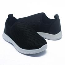 Tênis Infantil Calce Facil Leve Confortável Furinho Preto - Beanna calçados