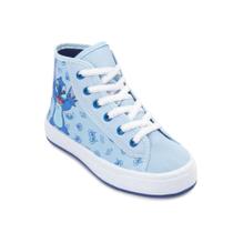 Tênis Infantil Cano Alto Azul com Estampa Stitch da Disney