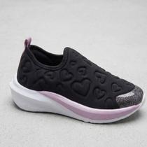 Tênis Infantil Casual Feminino Bibi Volt 2.0 - Preto / Roxo Tênis Infantil Casual Feminino Bibi Volt 2.0 - Preto / Roxo