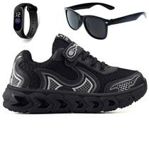 Tenis Infantil Casual Jogger Meninos Escolar Basico + Oculos Relogio Tenis Infantil Casual Jogger Meninos Escolar Basico + Oculos Relogio