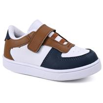 Tênis Infantil Casual Marrom Calce Facil