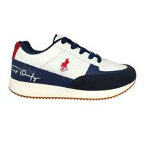 Tênis Infantil Casual Menino Polo Conforto Cadarço L123I