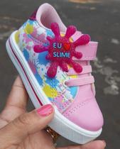 Tênis Infantil Colorido Slime Confortável e Moderno