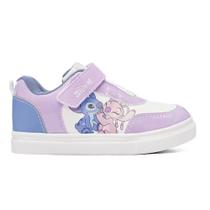 Tênis Infantil com tiras autocolantes e Estampa Stitch e Angel Disney