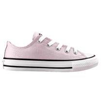 Tênis Infantil Converse Chuck Taylor Ox Prism Glitter Cano Baixo Rosa Prata