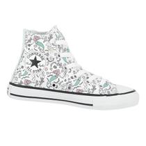 Tênis Infantil Converse Original Chuck Taylor Cano Médio Branco Velho