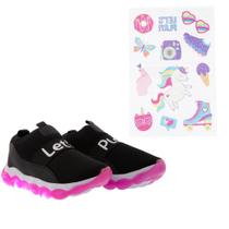 Tênis Infantil Cross Road Jogging Neon LED Tatuagem Preto - CROSS ROAD KIDS