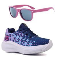 Tenis Infantil De Amarrar Meninas Leve Desenhos LIGHT + Oculos - CALCADOS LGHT LIGHT