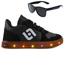 Tenis Infantil De Led Casual Sapatenis Meninos Meninas Street Calce Facil + Oculos Tenis Infantil De Led Casual Sapatenis Meninos Meninas Street Calce Facil + Oculos