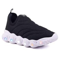 Tenis Infantil De Led Masculino Feminino Calce Facil Meia