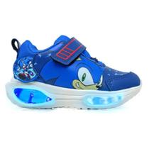 Tênis Infantil De Led Qualidade Personagem tiras autocolantes Masculino Azul