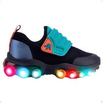 Tênis Infantil De Luz Bibi Roller Celebration 2.0 Preto Com Azul