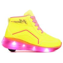 Tênis Infantil De Rodinha Unissex Minipé com Led Cano Alto Feminino e Masculino