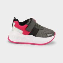 Tênis Infantil de Rodinhas Bibi Skatenis Cinza e Rosa Tênis Infantil de Rodinhas Bibi Skatenis Cinza e Rosa