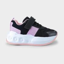 Tênis Infantil de Rodinhas Bibi Skatenis Preto com Lilás Tênis Infantil de Rodinhas Bibi Skatenis Preto com Lilás