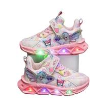 Tênis Infantil Disney Frozen Elsa com Luzes de LED - Calçado Casual para Meninas Tênis Infantil Disney Frozen Elsa com Luzes de LED - Calçado Casual para Meninas