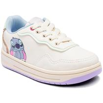 Tênis Infantil Disney Stitch Recortes Menina - Branco e Lilás Tênis Infantil Disney Stitch Recortes Menina - Branco e Lilás