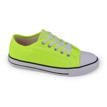 Tênis Infantil Diversão D11913 Amarelo Neon Low Cadarço