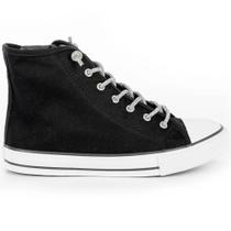 Tênis Infantil Diversão Mini Mariah Abotinado Com Cadarço De Strass Tênis Infantil Diversão Mini Mariah Abotinado Com Cadarço De Strass