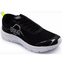 Tênis Infantil Everlast Bunker Esportivo Cadarço Preto E Amarelo