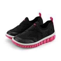 Tênis Infantil Feminino Bibi Roller 2.0 Preto Hot Pink