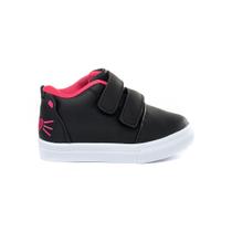 Tênis Infantil Feminino Bordado Gatinha Funfy Casual 1026A