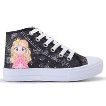 Tênis Infantil Feminino Casual Princesa Menina Botinha
