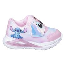 Tênis Infantil Feminino Com Led Stitch Mini Pé Faixa Multicolor Rosa