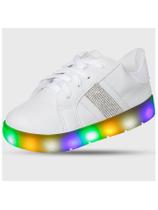 Tenis Infantil Feminino Com Luz Led Confortável Moda Luxo