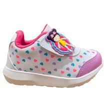 Tênis Infantil Feminino Corações e Bonequinha 073346 Tênis Infantil Feminino Corações e Bonequinha 073346