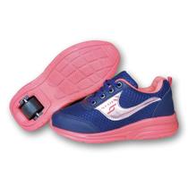 Tênis Infantil Feminino e Masculino Rodinha Removível Patins Confortável 2 em 1 Conforto e Diversão