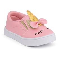Tênis Infantil feminino Iate Baby Casual Unicórnio calce fácil menina criança Tênis Infantil feminino Iate Baby Casual Unicórnio calce fácil menina criança