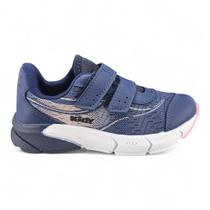 Tenis Infantil Feminino Kidy 0411180 tiras autocolantes duplo energy marinho/rosa