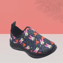 Tênis Infantil Feminino Menina Escolar Calce Fácil Leve Confortável Preto sola Preta Volta As Aulas Tênis Infantil Feminino Menina Escolar Calce Fácil Leve Confortável Preto sola Preta Volta As Aulas