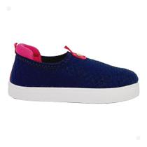 Tênis infantil feminino molekinha lycra favo velvet slip-on